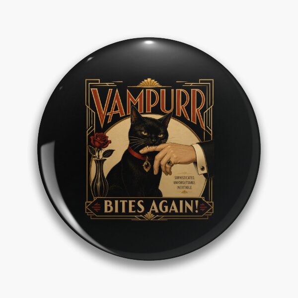 Item preview, Vampurr Bites Again Funny Cat Halloween Gifts  designed and sold by Lina Caro.