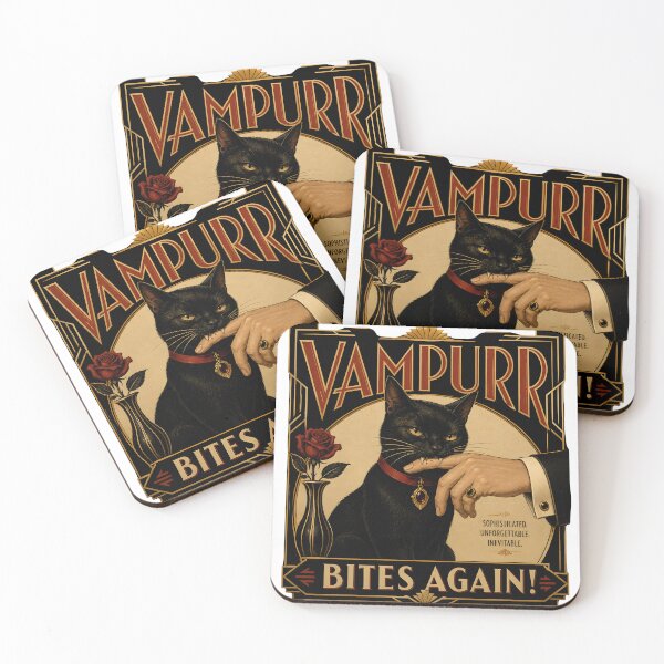 Item preview, Vampurr Bites Again Funny Cat Halloween Gifts  designed and sold by Lina Caro.