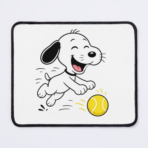 Item preview, Playful Puppy Chasing a Tennis Ball designed and sold by ExploreAura Studio.
