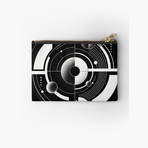 Item preview, Broken Orbit – Black and White Futuristic Geometric Art designed and sold by Carolina Salazar.