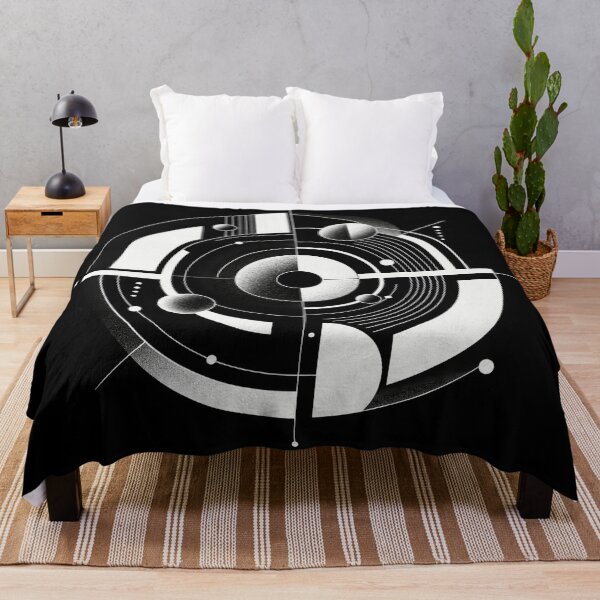 Item preview, Broken Orbit – Black and White Futuristic Geometric Art designed and sold by Carolina Salazar.