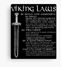 Viking Laws Scandinavian Warriors Sword Distressed Leinwanddruck