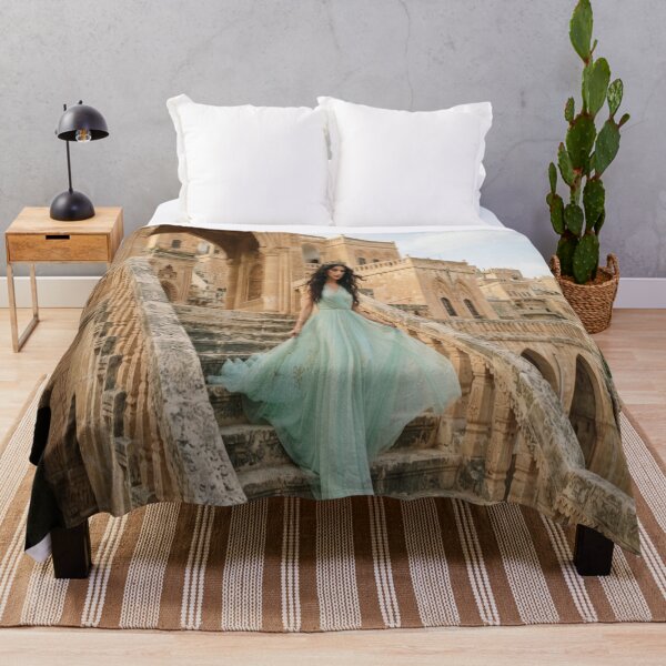 Item preview, Elegant Princess Walking Down Historic Stone Stairs designed and sold by AfresStudio.