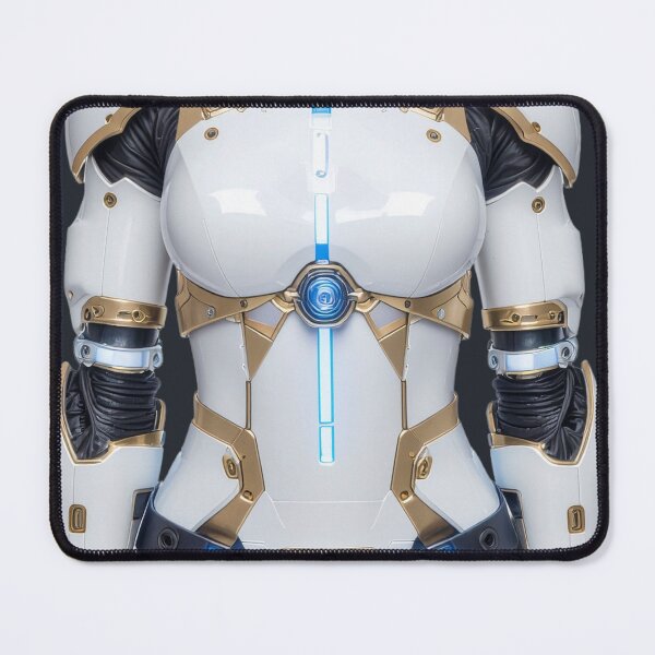 Item preview, White and Gold Sci-Fi Android designed and sold by DukeNiko.