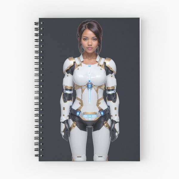 Item preview, White and Gold Sci-Fi Android designed and sold by DukeNiko.