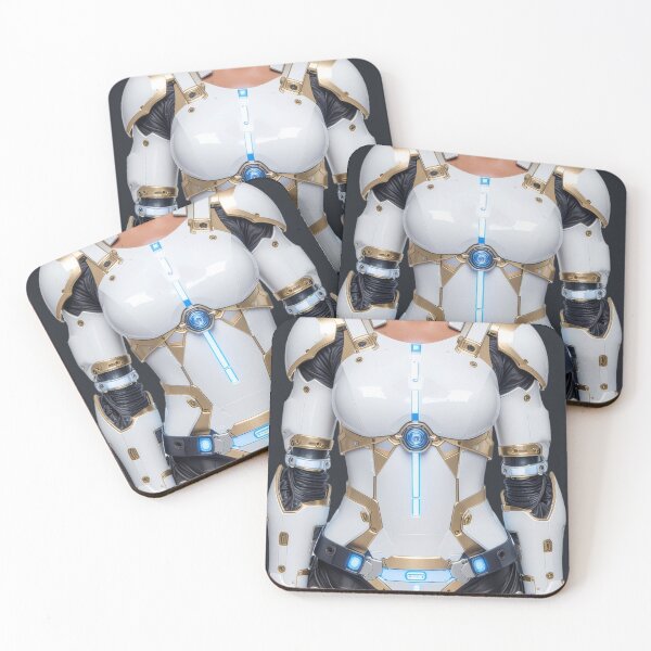 Item preview, White and Gold Sci-Fi Android designed and sold by DukeNiko.