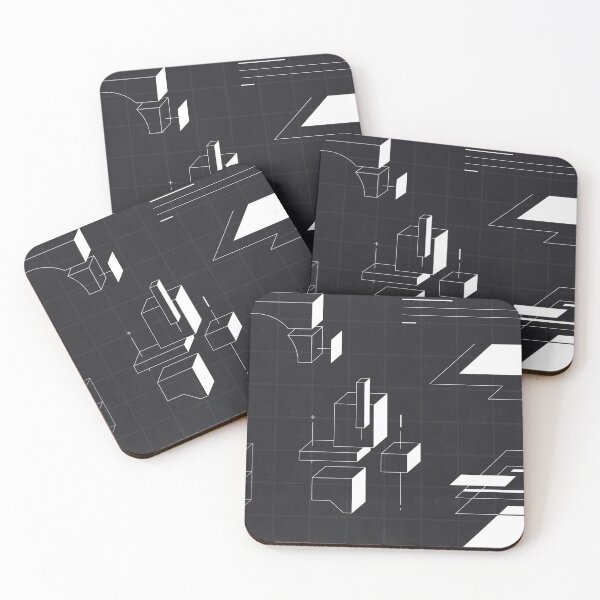 Item preview, Abstract Geometric Blueprint - Isometric Architectural Line Art designed and sold by BlueBerry45.