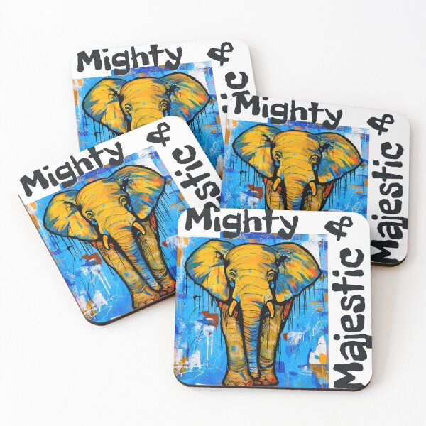 Item preview, Mighty & Majestic – Elephant Street Art designed and sold by SidneiSampaioStudio.
