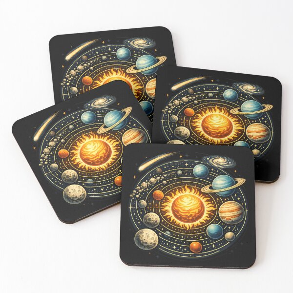 Item preview, Retro-style solar system diagram designed and sold by Daily Quirk.