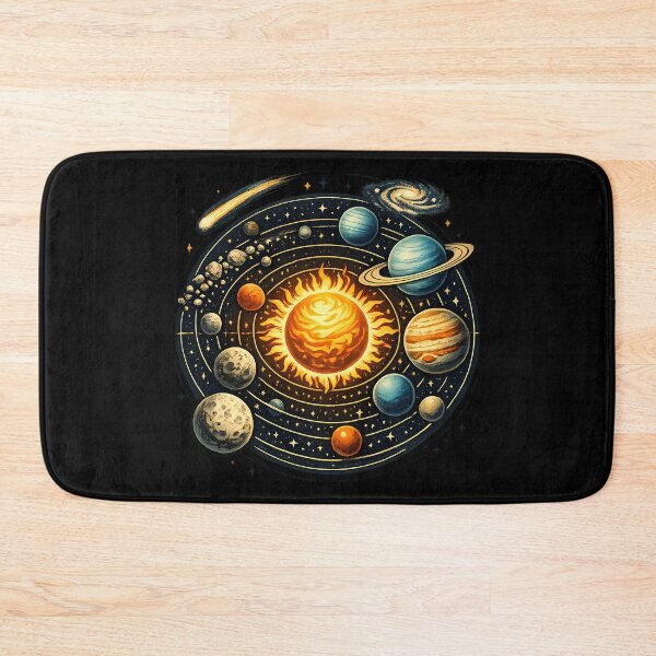 Item preview, Retro-style solar system diagram designed and sold by Daily Quirk.