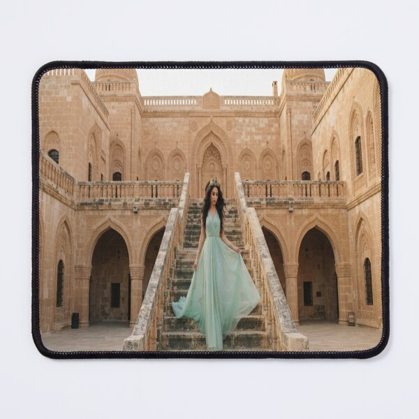 Item preview, Majestic Front View of Princess on Historic Stone Stairs designed and sold by AfresStudio.