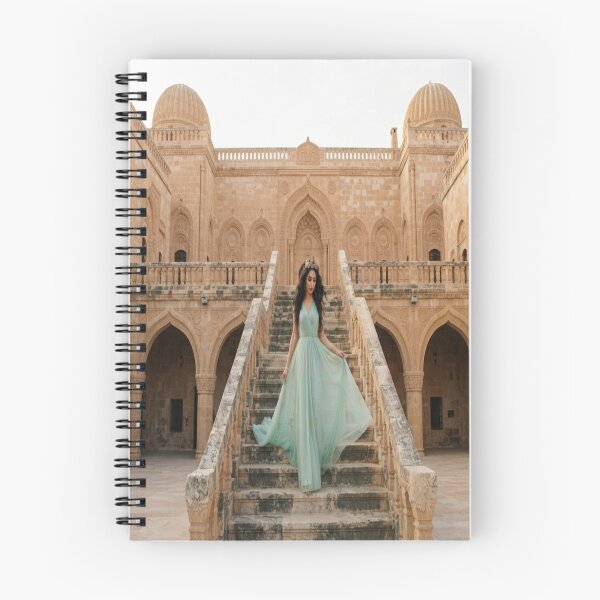 Item preview, Majestic Front View of Princess on Historic Stone Stairs designed and sold by AfresStudio.