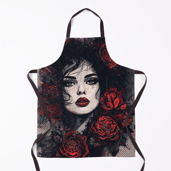 Item preview, Gothic Woman Red Roses Dark Romantic Art designed and sold by ERODED SELF.