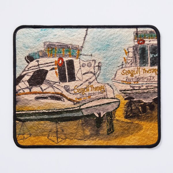Item preview, Beached Boat Watercolor-Seagull Therapy designed and sold by BirdandaBrush.