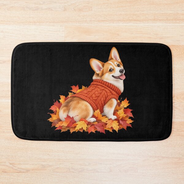 Item preview, Corgi Autumn Watercolor  Cozy Fall Pet Illustration designed and sold by Ela-graphicwiz.