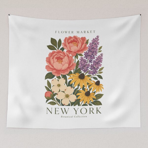 Item preview, New York - Flower Market - Botanical Collection designed and sold by Sketch-Shack.