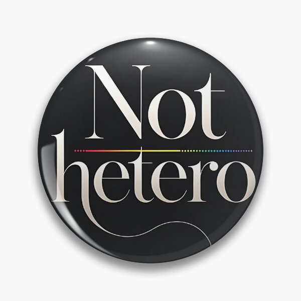 Item preview, Not Hetero Minimalist Elegant Print - LGBTQ+ Pride Serif Typography Design designed and sold by ZhivanCrimson.