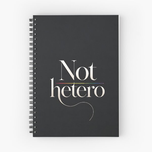 Item preview, Not Hetero Minimalist Elegant Print - LGBTQ+ Pride Serif Typography Design designed and sold by ZhivanCrimson.