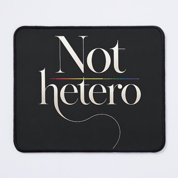 Item preview, Not Hetero Minimalist Elegant Print - LGBTQ+ Pride Serif Typography Design designed and sold by ZhivanCrimson.