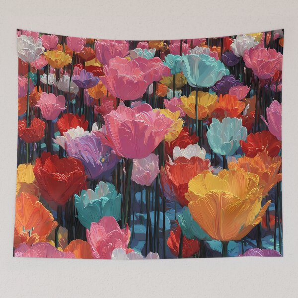 Item preview, Tulips Impressionist Painting Vibrant Garden Artwork designed and sold by AutoPopStudio.