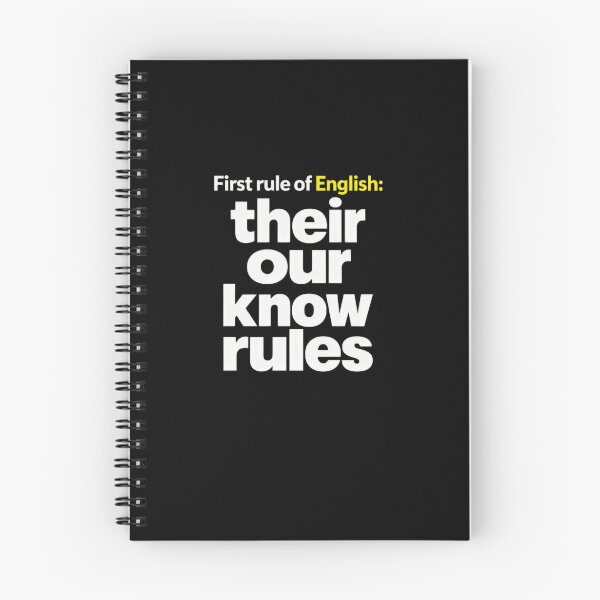 Item preview, English Grammar Joke Their Our Know Rules designed and sold by elderberry.