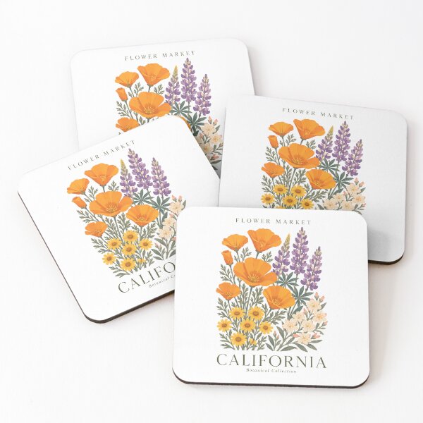 Item preview, California - Flower Market - Botanical Collection designed and sold by Sketch-Shack.
