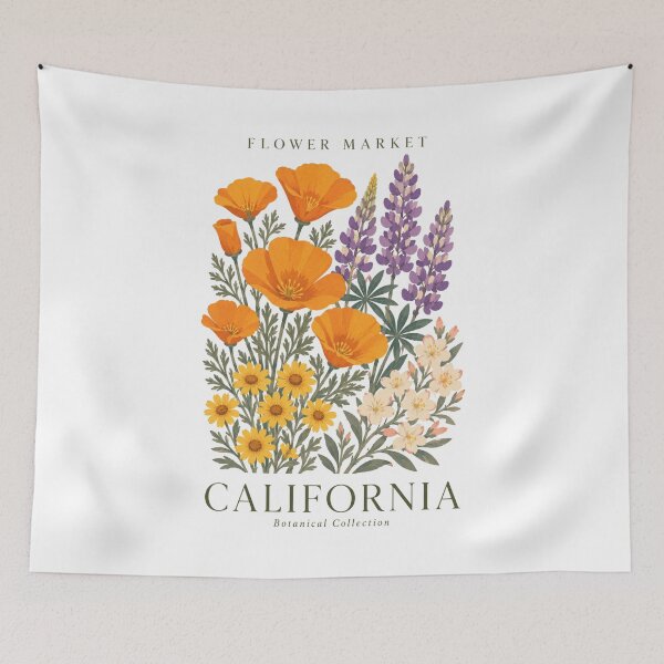 Item preview, California - Flower Market - Botanical Collection designed and sold by Sketch-Shack.