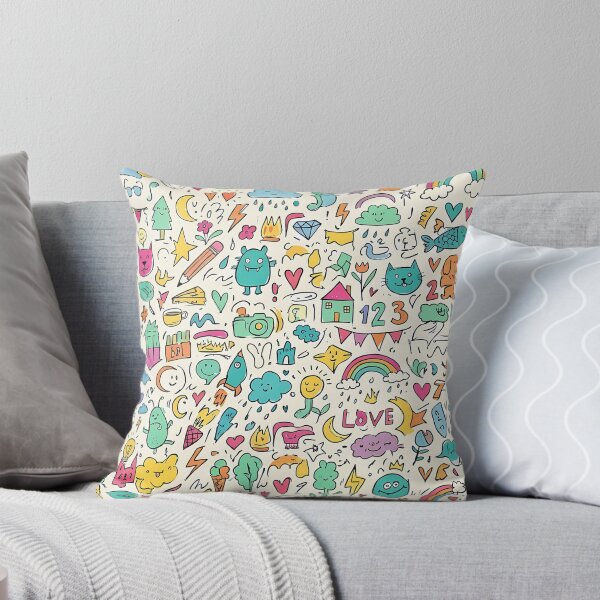 Item preview, 2 Cute Hand Drawn Doodle Seamless Pattern Collection designed and sold by ART ATTACK ZONE.