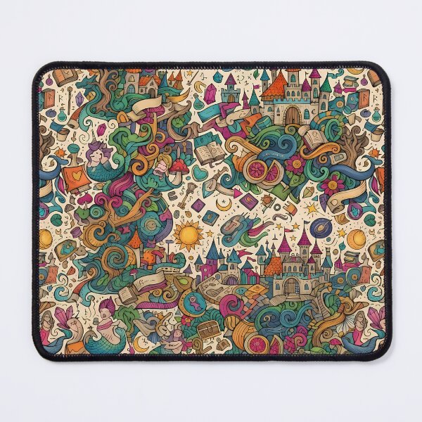 Item preview, 4 Cute Hand Drawn Doodle Seamless Pattern Collection designed and sold by ART ATTACK ZONE.