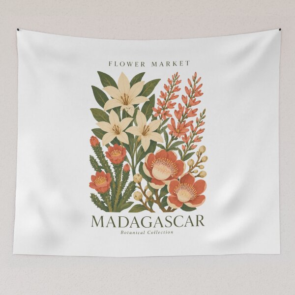 Item preview, Madagascar - Flower Market - Botanical Collection designed and sold by Sketch-Shack.