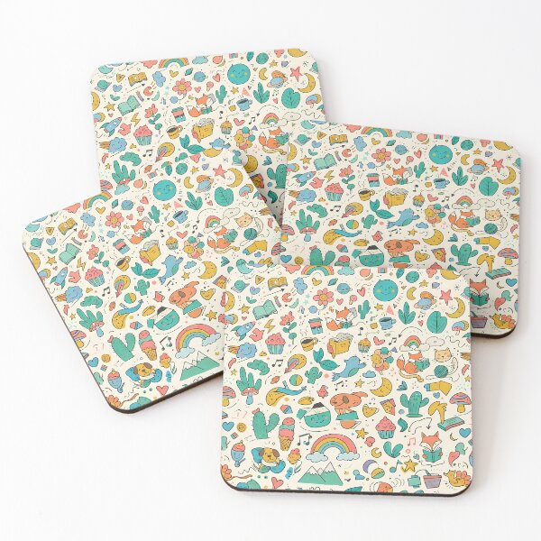 Item preview, 9 Cute Hand Drawn Doodle Seamless Pattern Collection designed and sold by ART ATTACK ZONE.