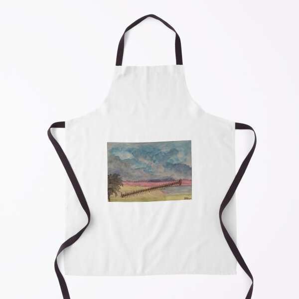 Item preview, Stormy Sunset Pier – Coastal Watercolor designed and sold by BirdandaBrush.
