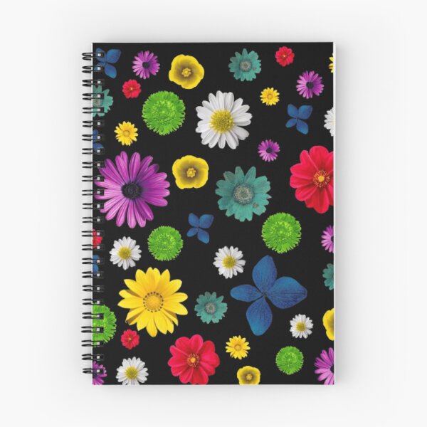 Item preview, Vibrant Neon Floral Garden on Black designed and sold by Nabutami.