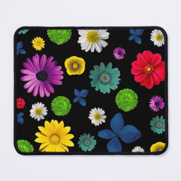 Item preview, Vibrant Neon Floral Garden on Black designed and sold by Nabutami.