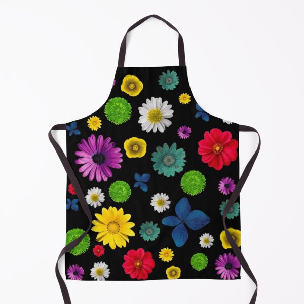 Item preview, Vibrant Neon Floral Garden on Black designed and sold by Nabutami.