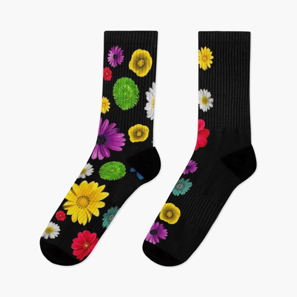 Item preview, Vibrant Neon Floral Garden on Black designed and sold by Nabutami.