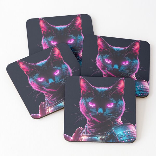 Item preview, Neon Cyberpunk Cat Samurai designed and sold by DukeNiko.