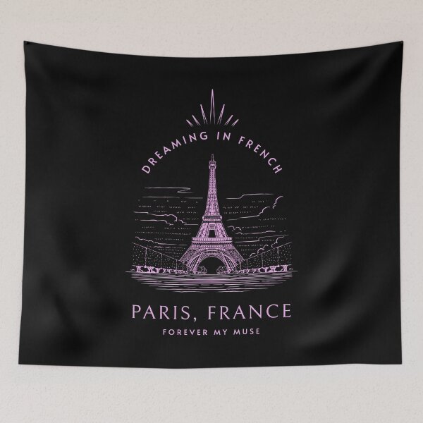 Item preview, Paris Dreaming in French – Front/Back Eiffel Tower Pink designed and sold by FaeryNuff.