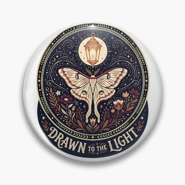 Item preview, Drawn to the Light Moth Design designed and sold by Countryfied.