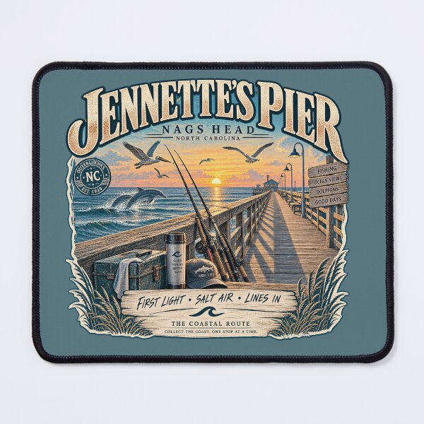 Item preview, Jennette's Pier Before the Crowds designed and sold by The Coastal Route.