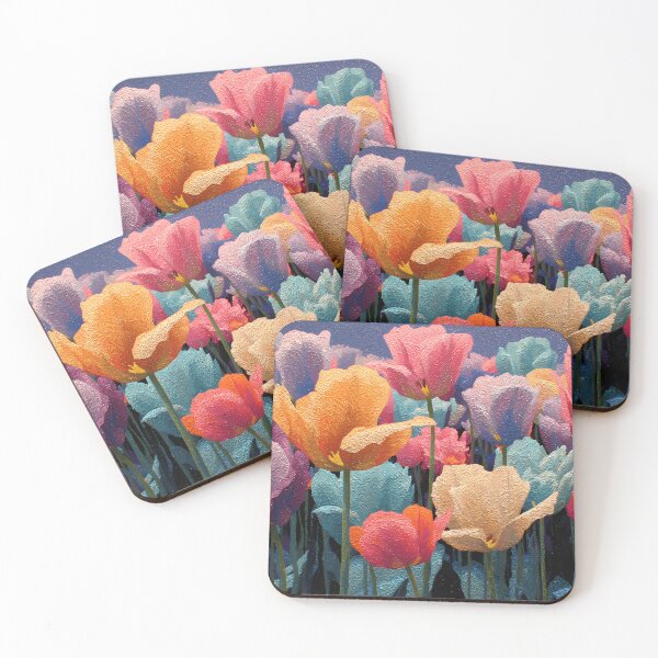 Item preview, Tulips Country Garden Artwork Rustic Flower Decor designed and sold by AutoPopStudio.