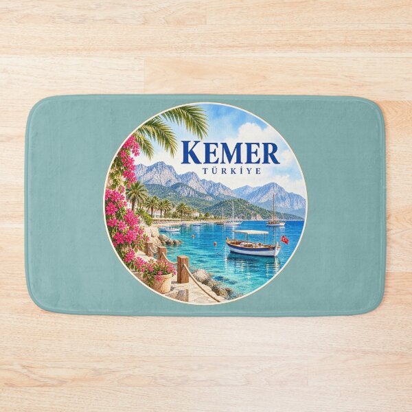 Item preview, Kemer Türkiye Mediterranean Coast Travel Watercolor designed and sold by GusiaTreasures.
