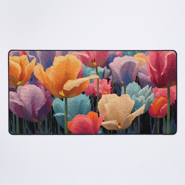 Item preview, Tulips Country Garden Artwork Rustic Flower Decor designed and sold by AutoPopStudio.