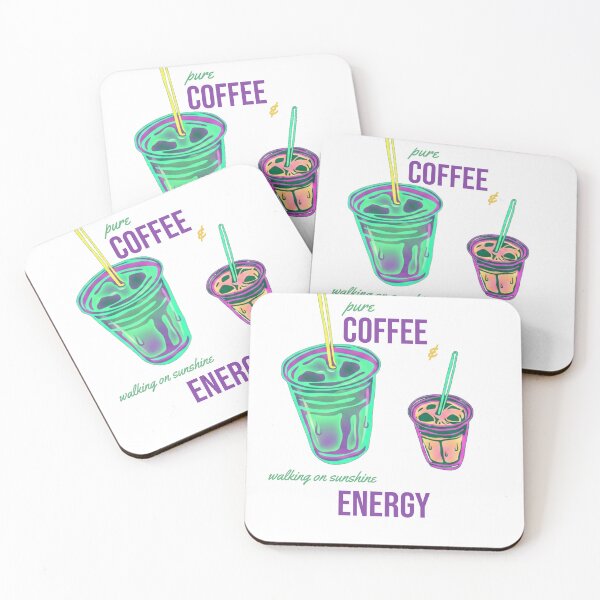 Item preview, Pure Coffee And High Energy Cute Aesthetic Shirt designed and sold by Life&Art.