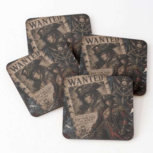 Item preview, Captain Kael The Marked — Posed Wanted Poster | Black Mark Crew designed and sold by Boomaroo.