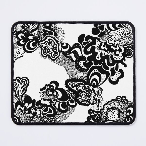 Item preview, psychedelic lace pattern black and white designed and sold by designsbymurray.