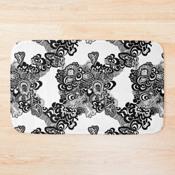 Item preview, psychedelic lace pattern black and white designed and sold by designsbymurray.