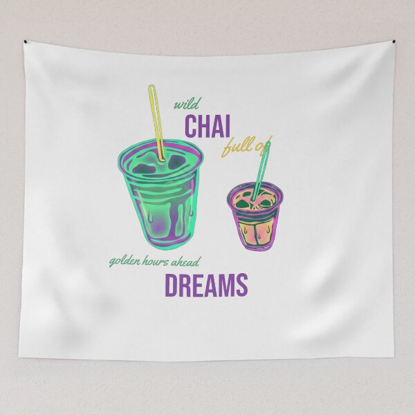 Item preview, Wild Iced Chai And Warm Dreams Retro Graphic Tee designed and sold by Life&Art.