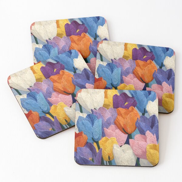 Item preview, Tulips Summer Flowers Colorful Botanical Painting designed and sold by AutoPopStudio.