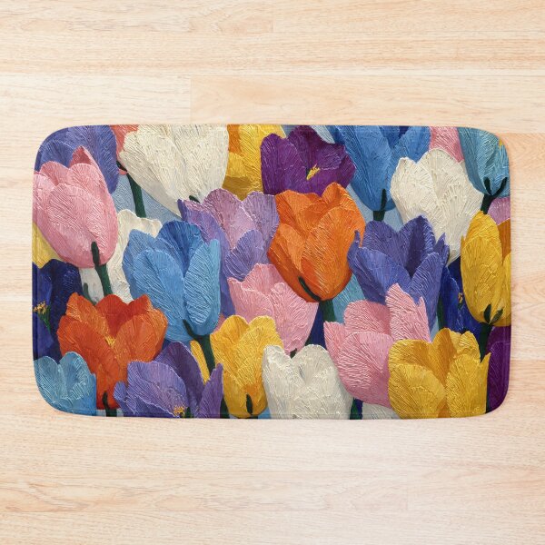 Aperçu de l'œuvre Tulipes Fleurs d'été Peinture botanique colorée créée et vendue par AutoPopStudio.